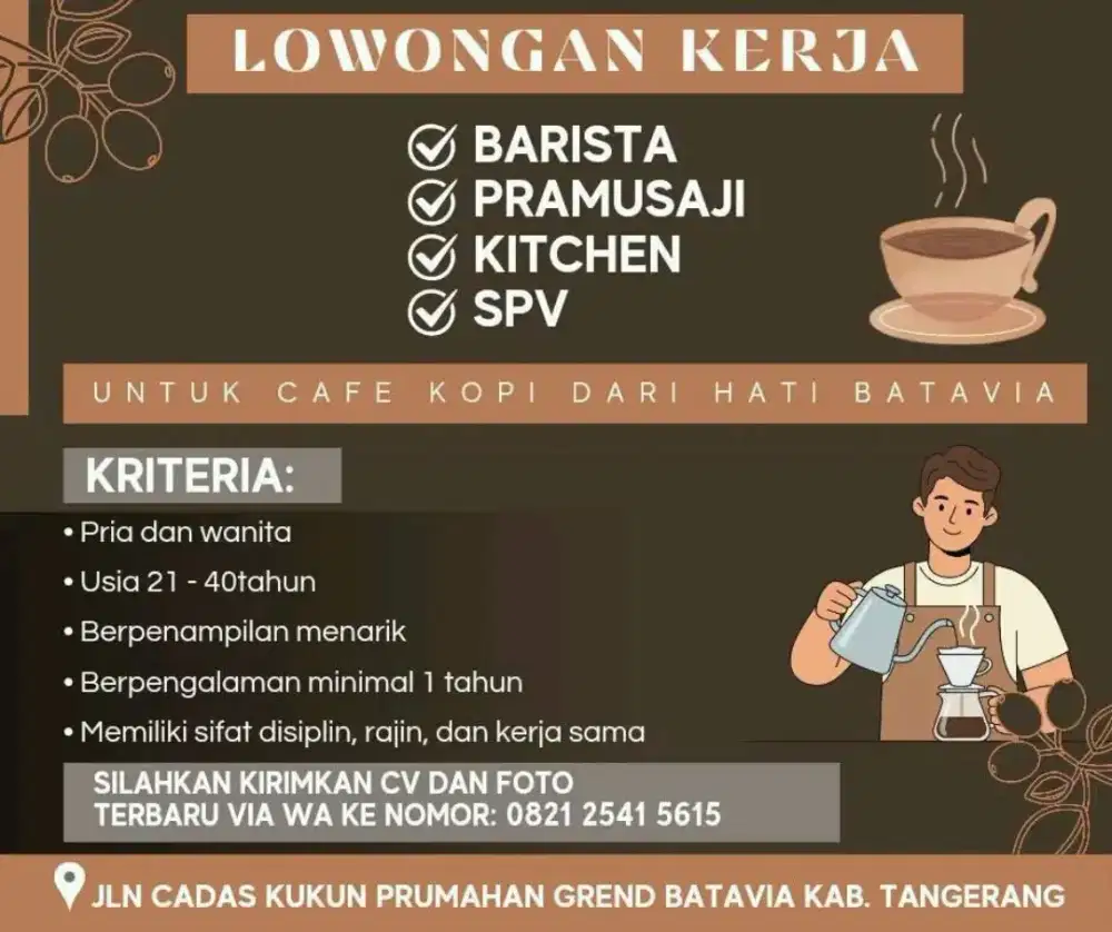 Lowongan kerja kusus koki