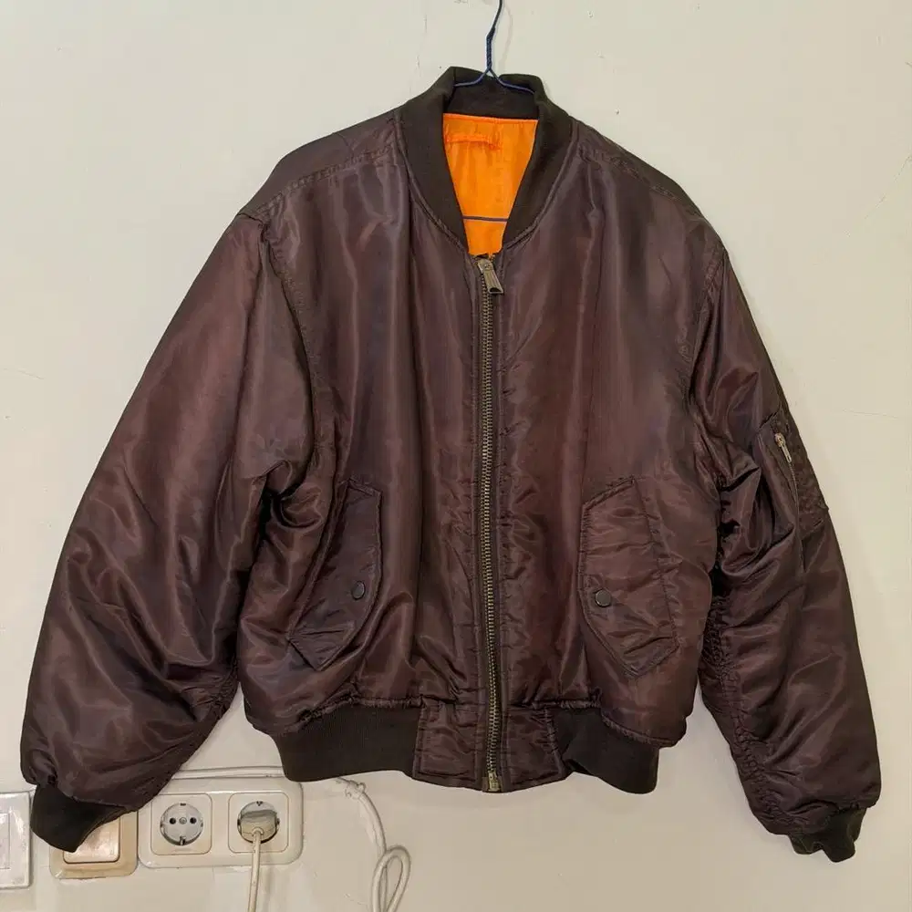 Jaket Bomber MA1 Dark Brown Like Alpha