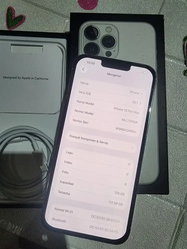 Iphone 13 promax ex ibox 128gb warna silver