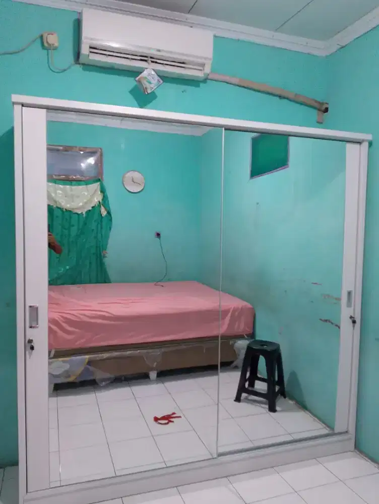 LEMARI PAKAIAN JUMBO 2X2 SLEDING DOOR READY STOK