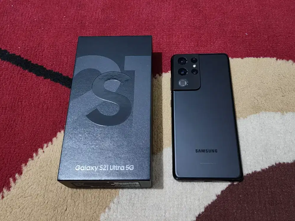 Samsung S21 Ultra 5G 12/256GB Black, Resmi Sein, Mulus, Fullset Ori
