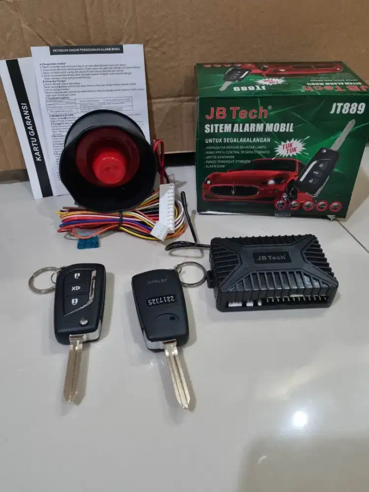 Alarm mobil model remote kunci lipat Reborn