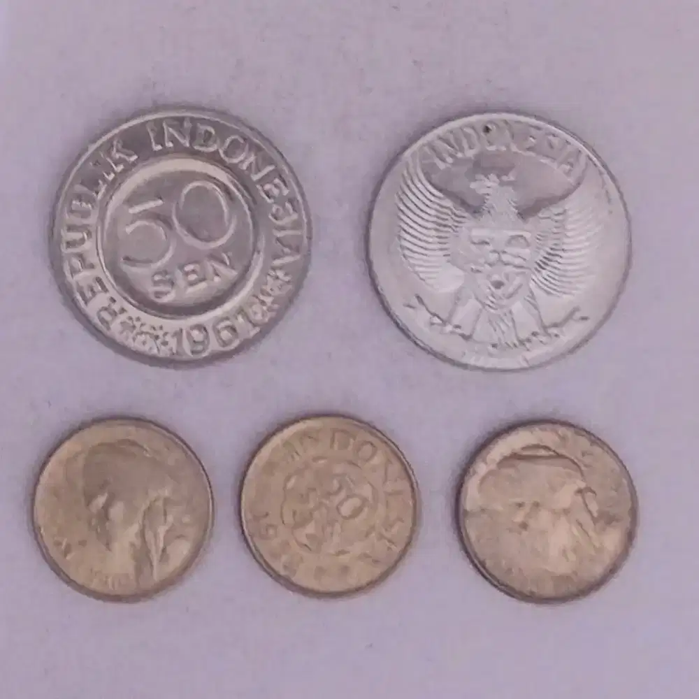 Uang koin kuno 50 sen antik langka