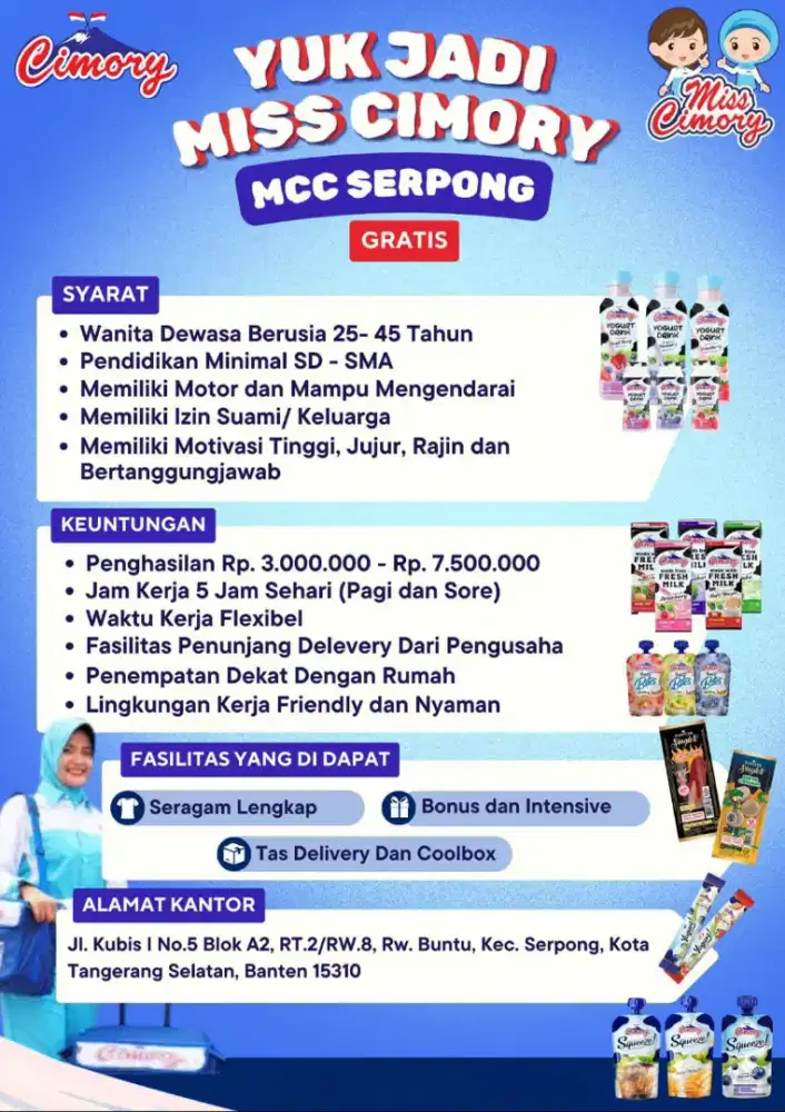 Lowongan Miss Cimory Serpong