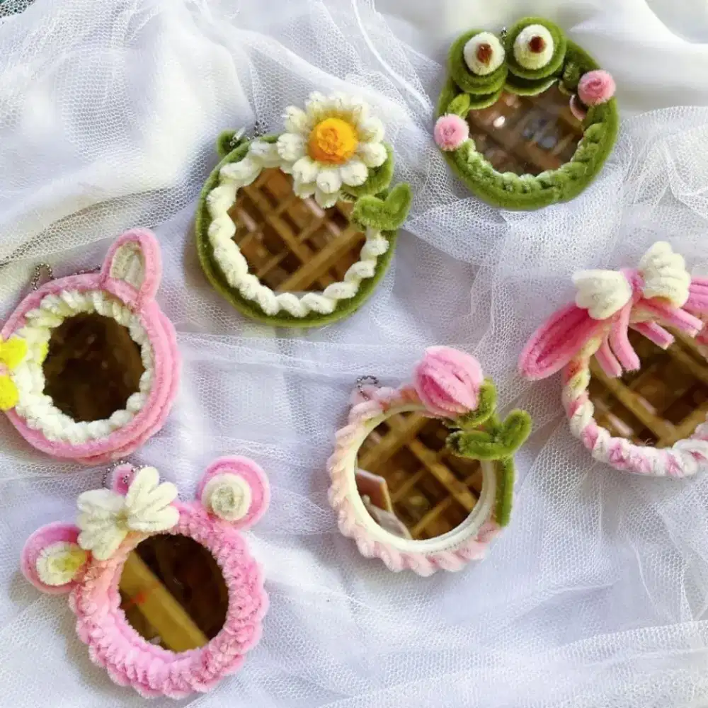 Kaca Mini Hias Chenille Handmade