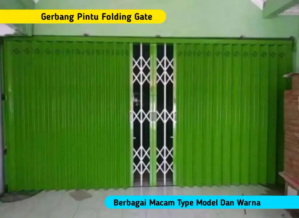 Gerbang Pintu Garasi Rumah Toko Galeri Kantor Dealer Folding Gate