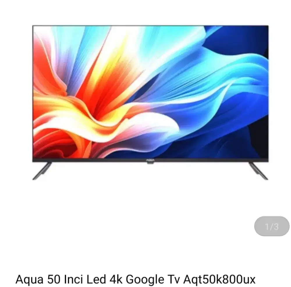Tv merek AQUA 50inch Google tv 4k