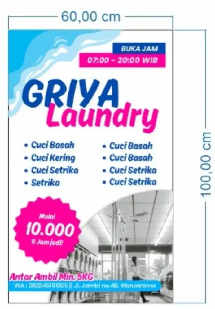 Dibutuhkan unt bantu di loundry