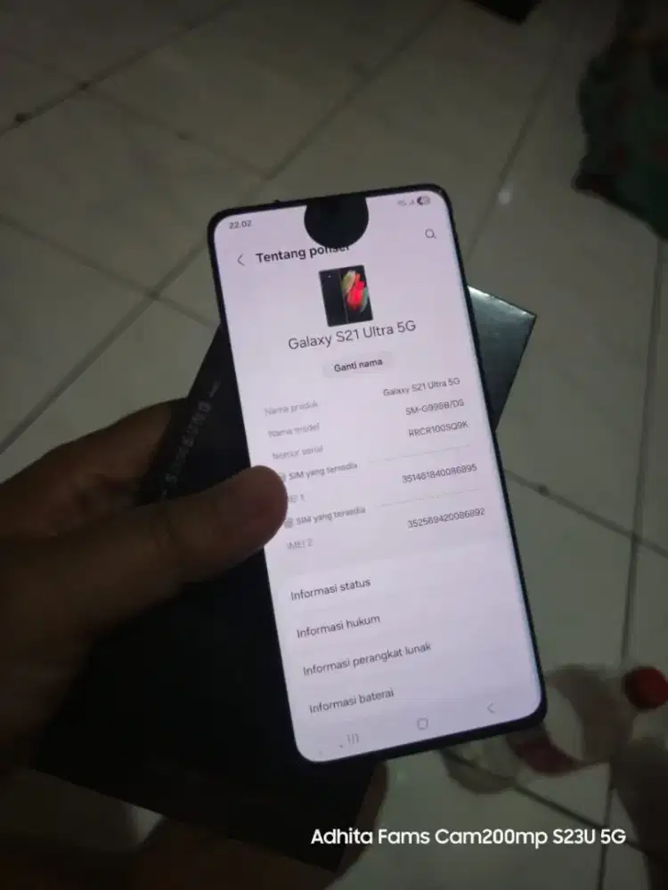 Samsung S21 Ultra 5G 12+8/256 Fullsett Black Sein Minus Tompel Aja