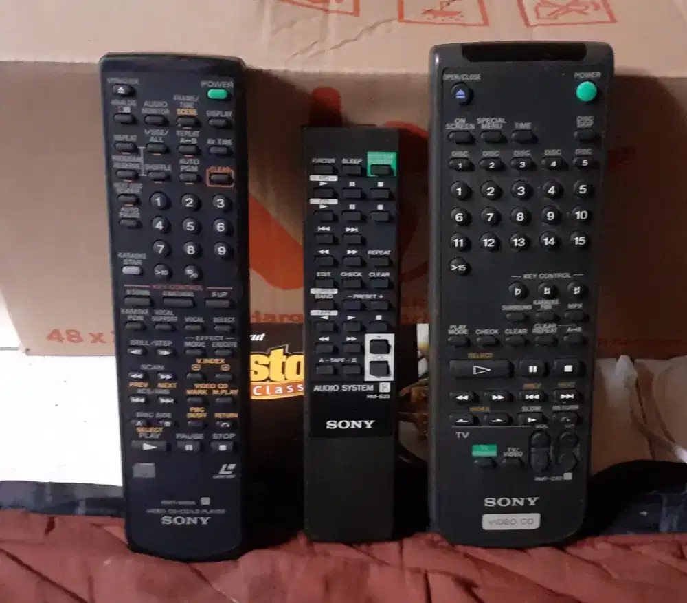 REMOTE SONY VIDEO CD/CD/LD PLAYER RMT-M45A (3 pcs)
