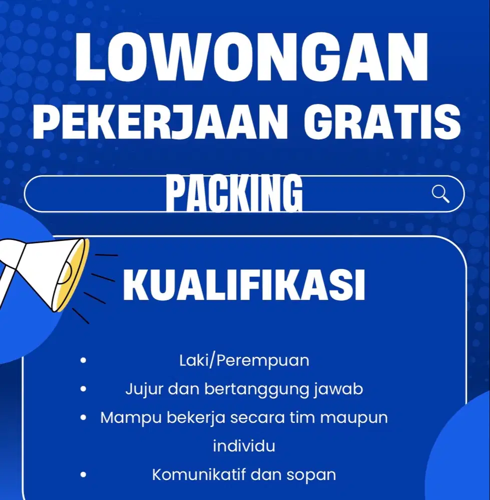Loker gratis packing