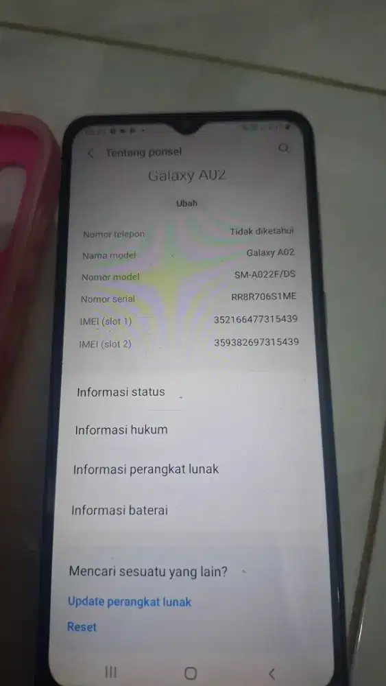 Hp Samsung A02 bonus case