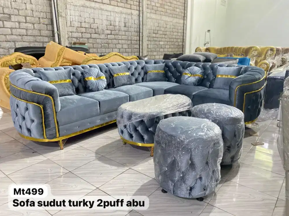 Sofa Sudut/Sofa Pojok Turkey + Stoll Bulat