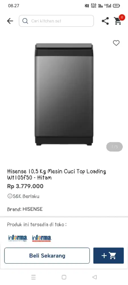 Promo mesin cuci top loading