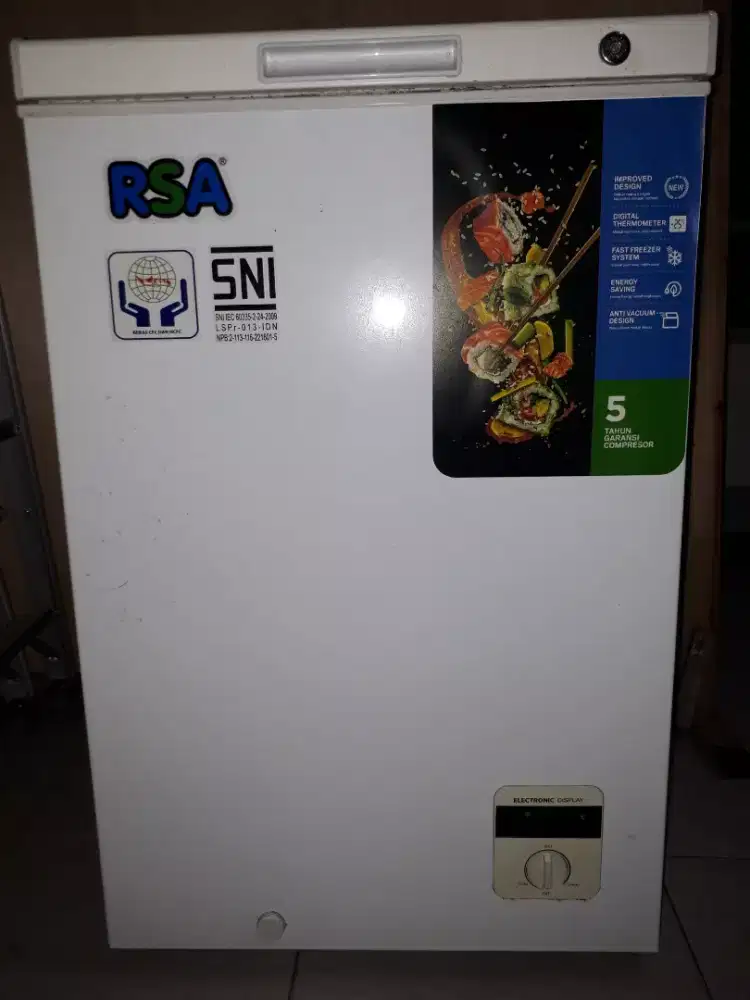 Freezer RSA 100L baru 1 th pemakaian