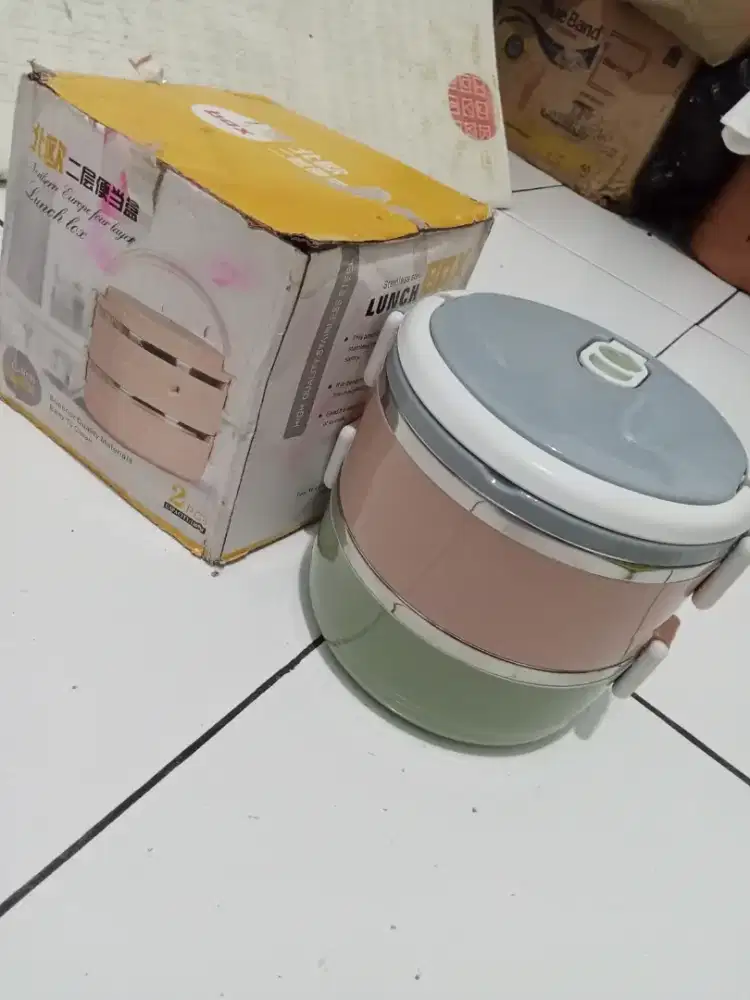 Lunch box stainless steel 2 susun