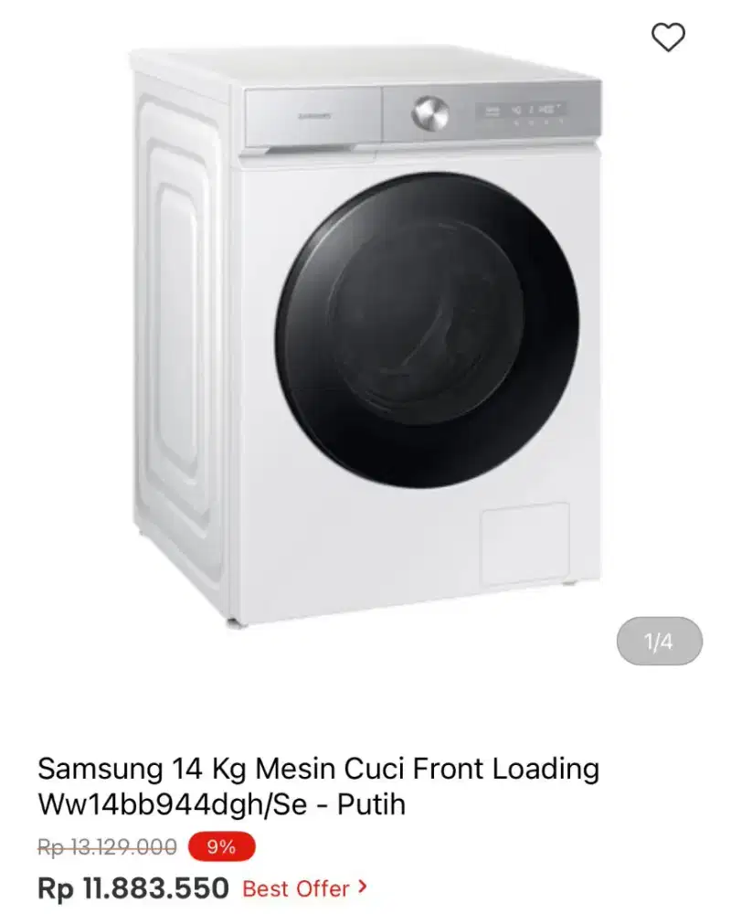 MESIN CUCI SAMSUNG FRONT LOADING WW14BB944DGH 14KG