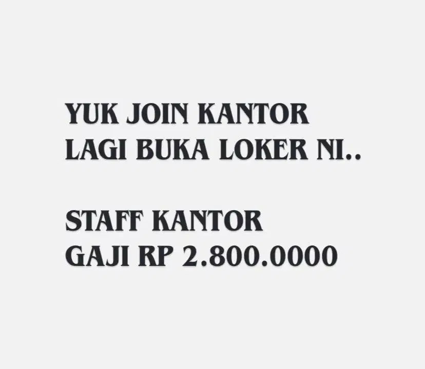 YANG BUTUH KERJA DAERAH RIAU