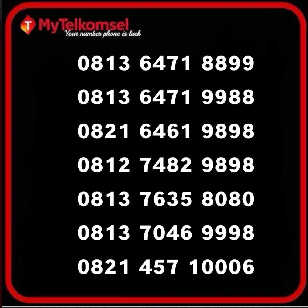 Nomer cantik/perdana cantik telkomsel