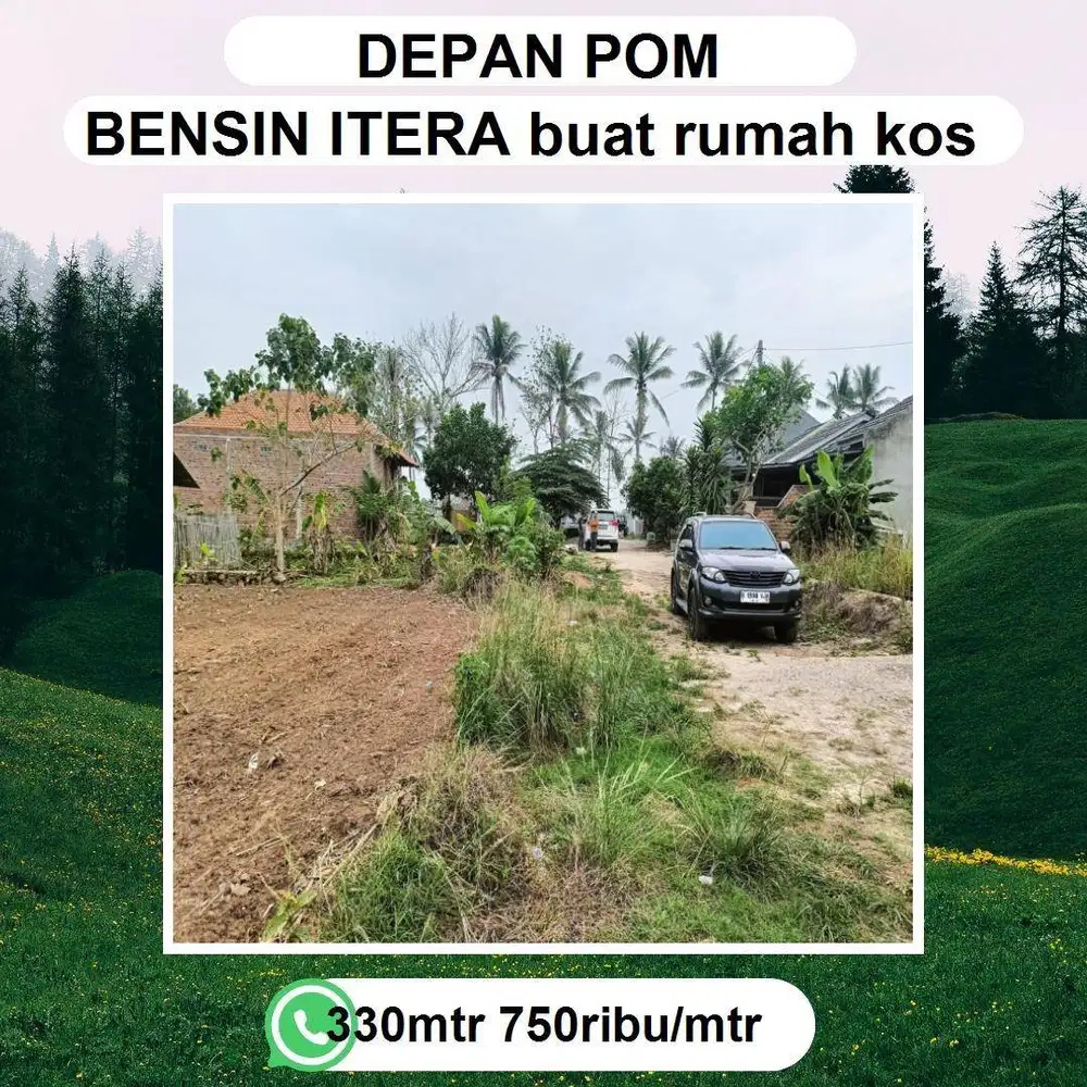 Tanah MURAH BANGED siap bangun LOKASI SANGAT STRATEGIS Kampus ITERA