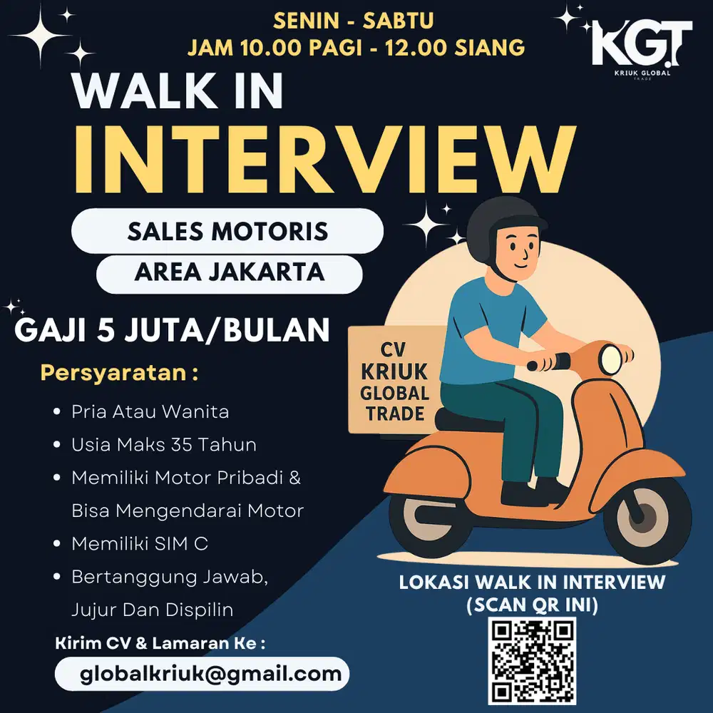 LOWONGAN PEKERJAAN SALES MOTORIS