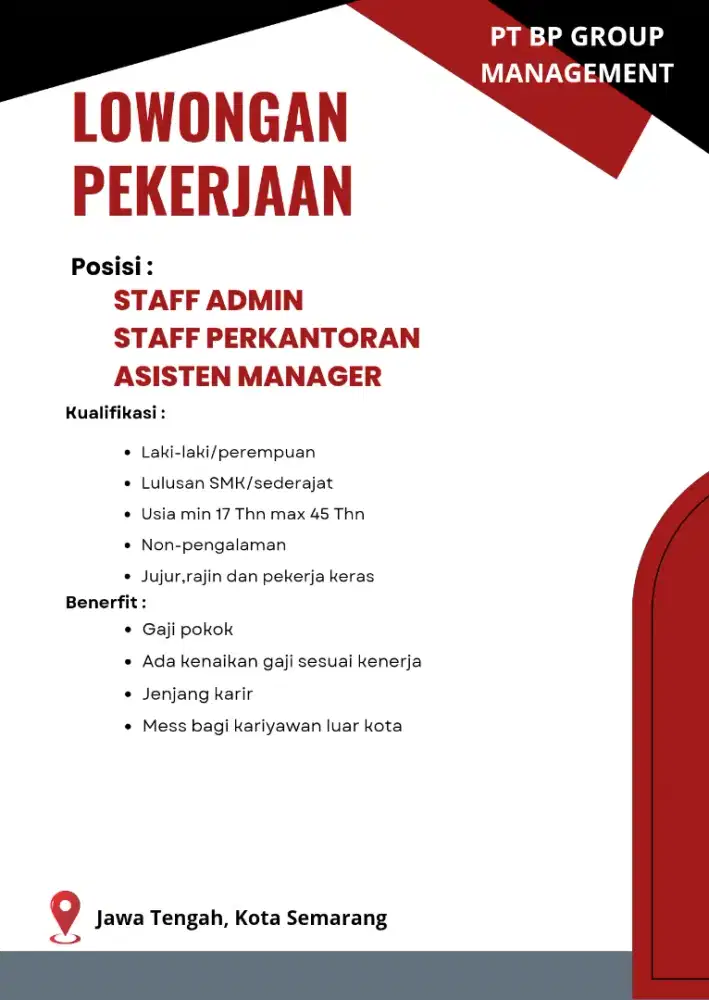 info lokerr area kota semarang