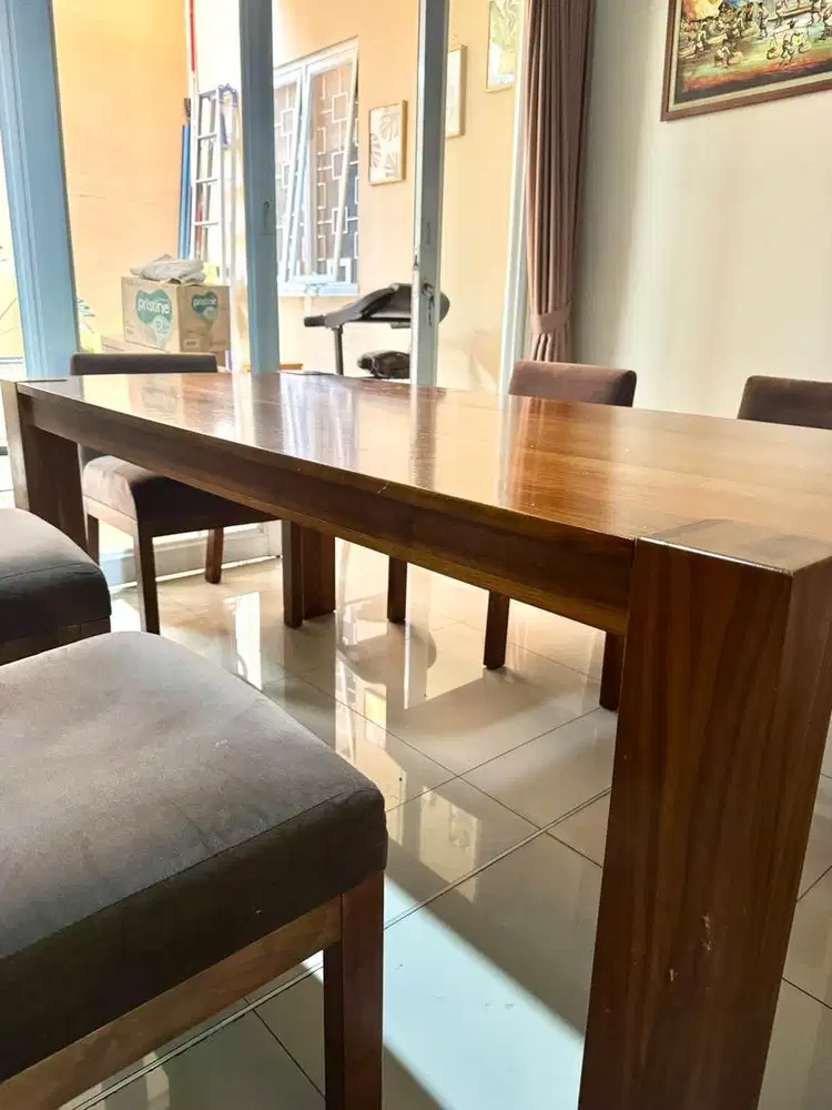 Dijual set meja makan 6 kursi -second