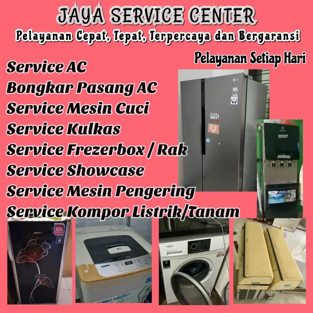 Service Kulkas Frezer Bongkar Pasang AC Servis AC Mesin Cuci Bubutan