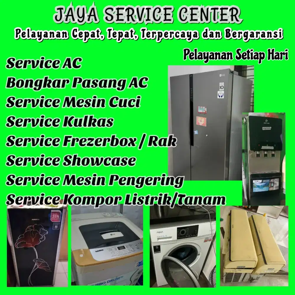Service Mesin Cuci Kulkas Bongkar Pasang AC Servis AC Frezer Gayungan