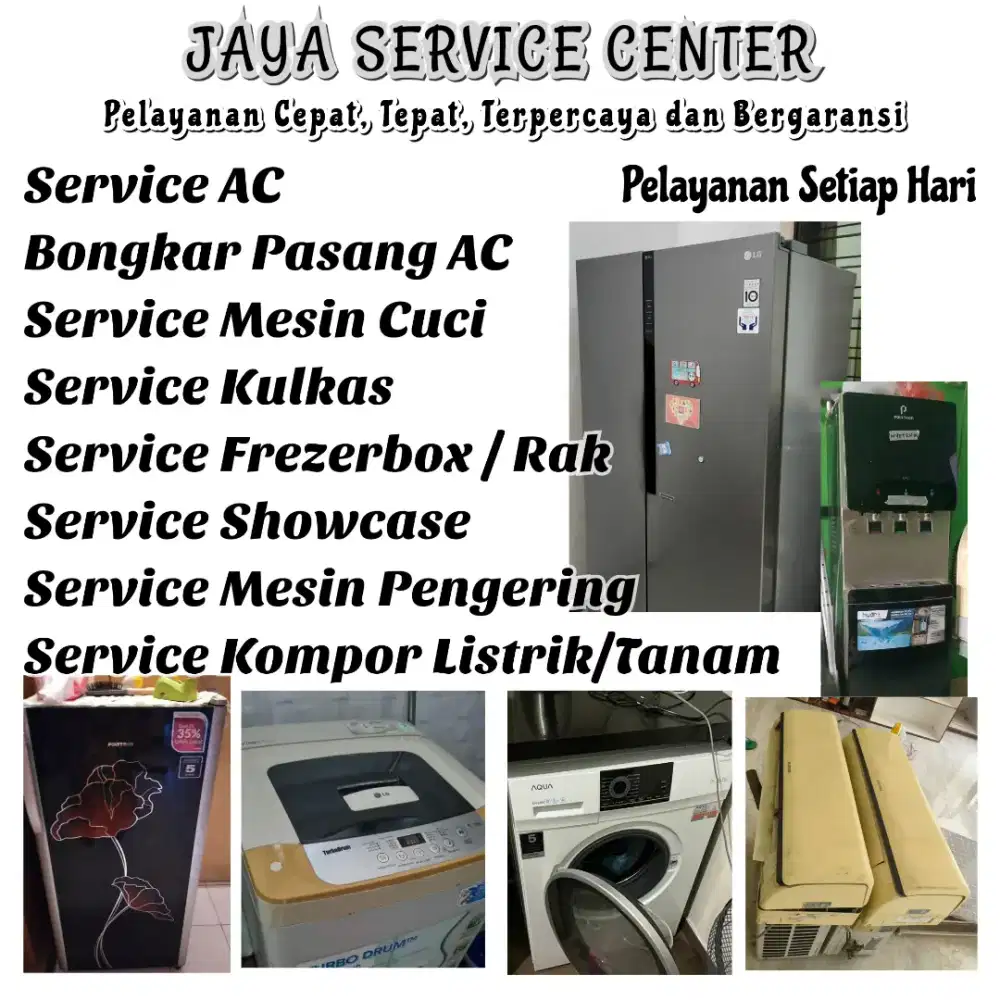 Service Mesin Cuci Kulkas Bongkar Pasang AC Servis AC Frezer Genteng