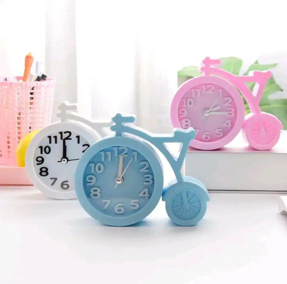 Jam Meja Model Sepeda / Jam Alarm / Jam Beker / Jam Analog