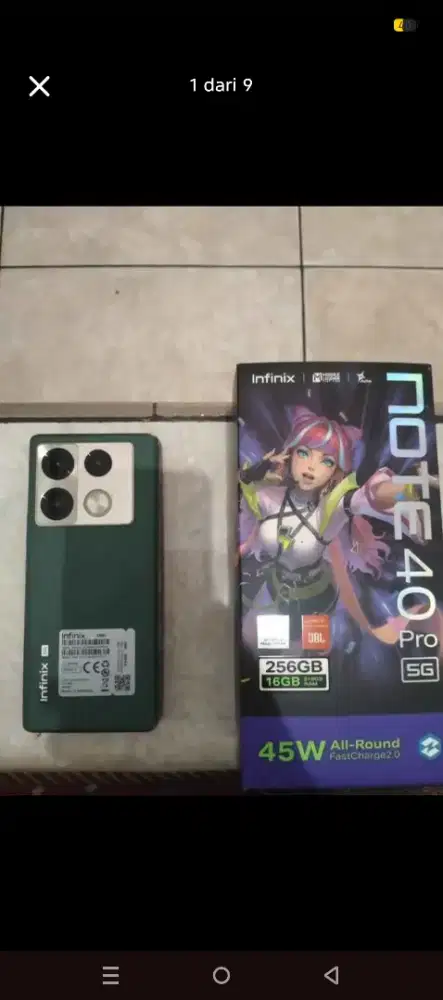 Dijual cepat Hp Infinix Note 40pro 5G Ram 8/256gb