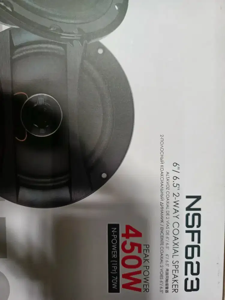 Speaker mobil nakamichi & lampu h4 mini projie vinyx