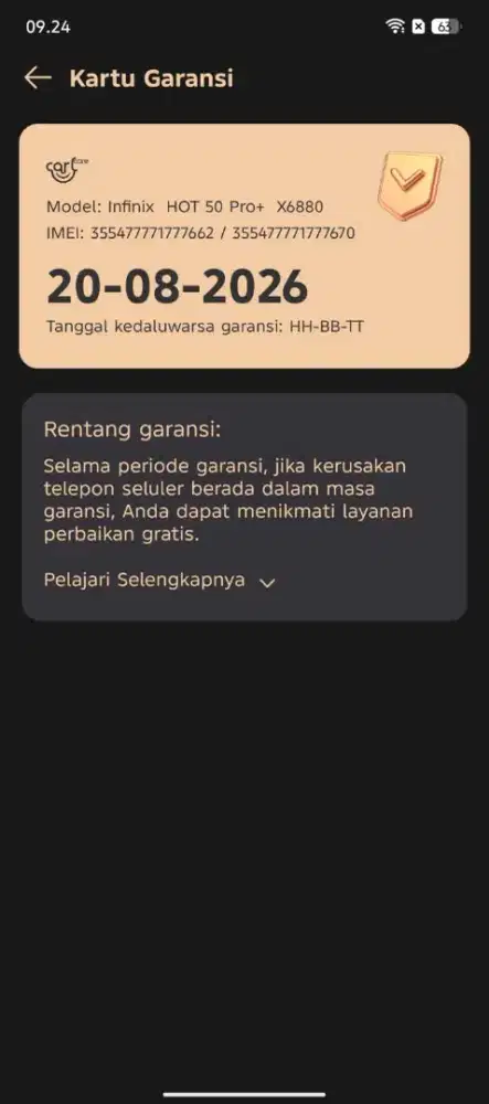 BU Infinix Hot 50 Pro+