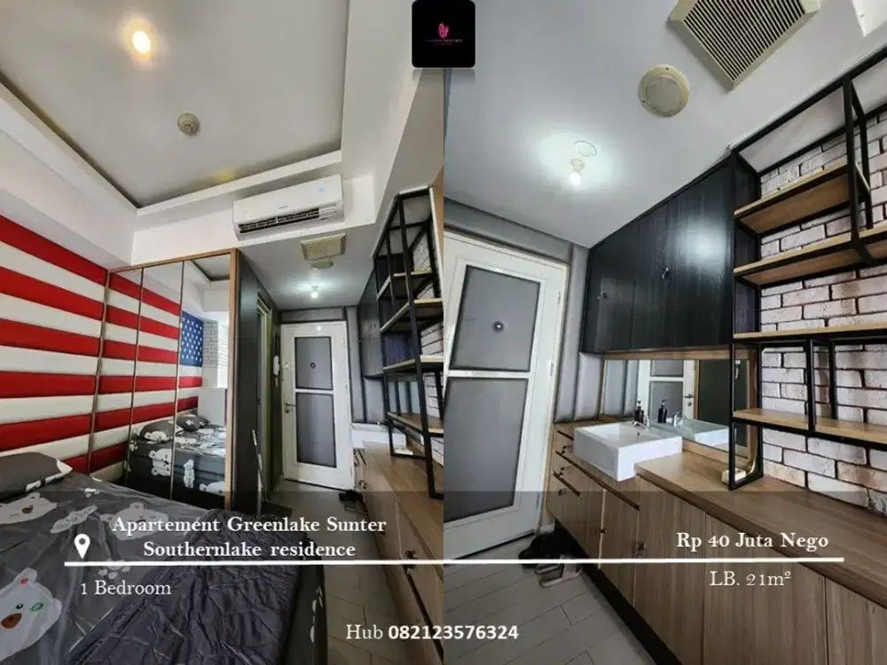 Disewakan Apartement Greenlake Sunter Southernlake Residence Mid Floor 1BR Full Furnished