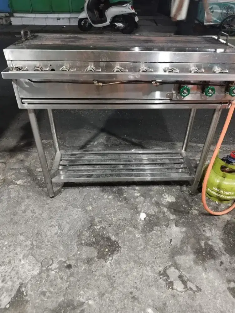 Panggangan grill grade restoran besar kustom
