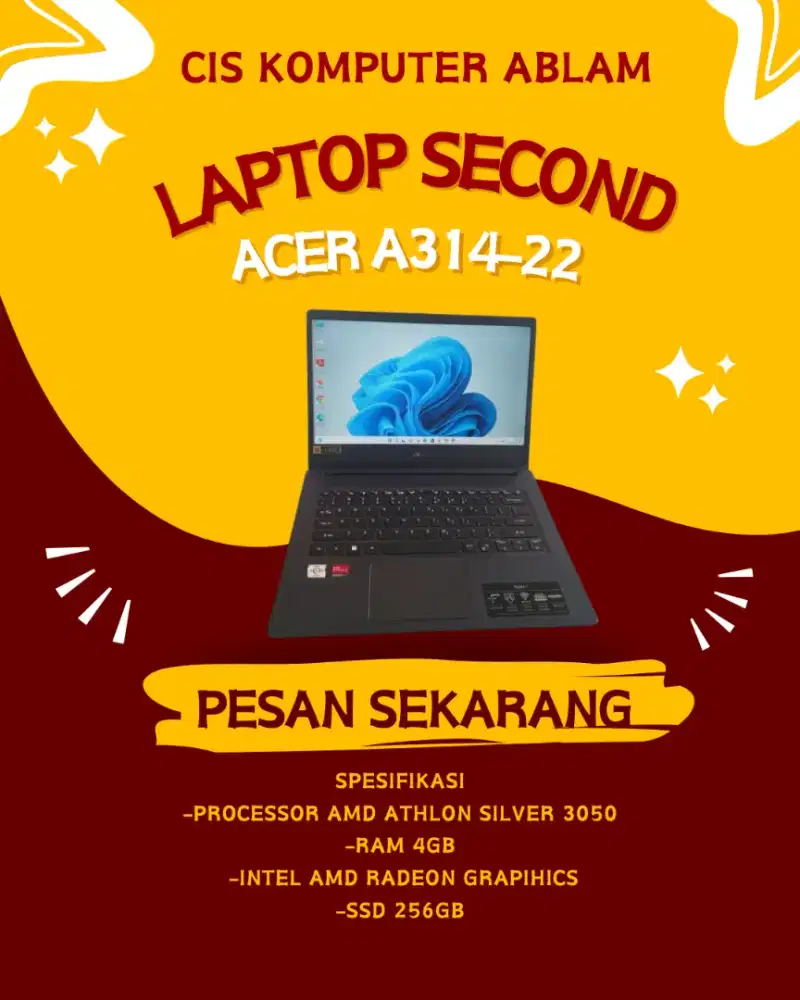 JUAL Laptop Second ACER A314-22