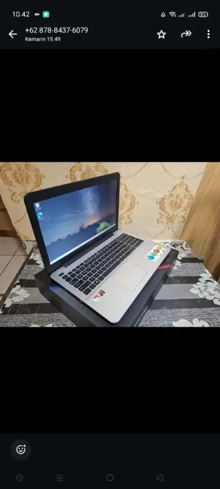 NO.82

LAPTOP ASUS X555BP PROCESSOR AMD A9-9420 RAM 4GB HDD 1TB