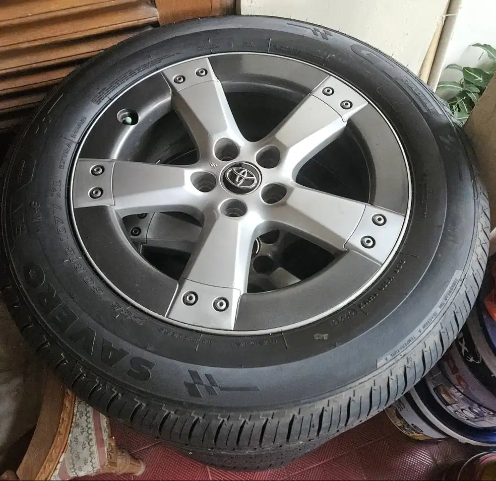 Dijual Velg Original Toyota Harrier Generasi 2 lengkap dengan ban 235