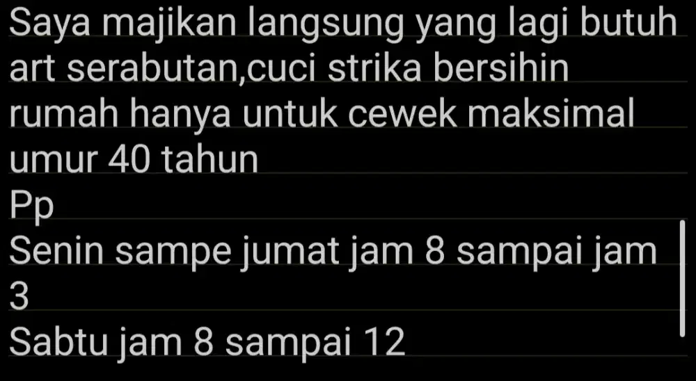 Dibutuhkan art serabutan