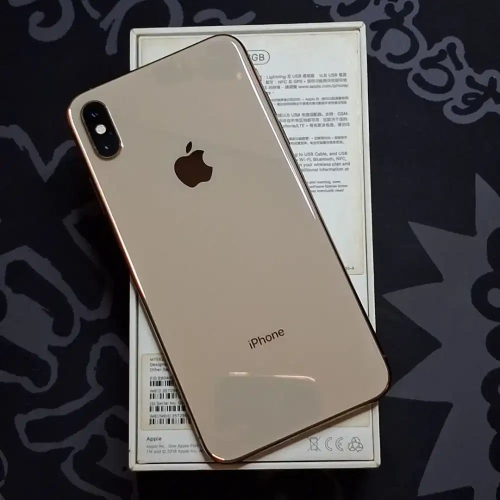 Iphone Xs Max Gold 256gb inter Fullset