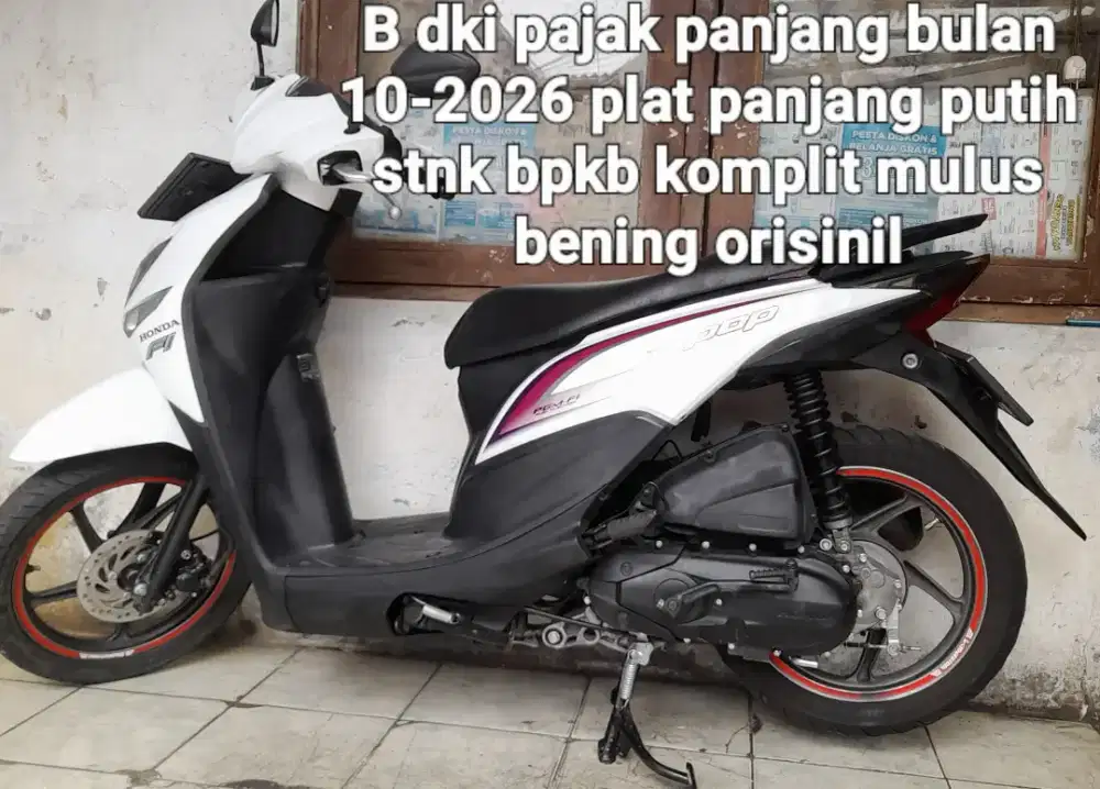 Honda beat f1 2015 stater halus cw asli putih B dki pajak panjang