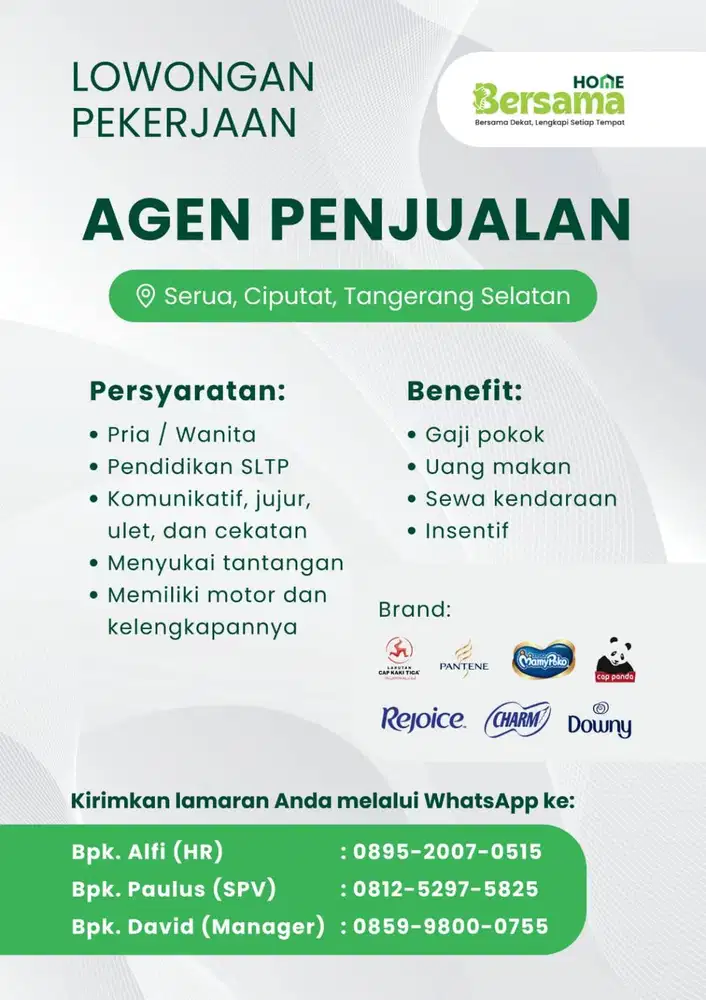 Loker Sales Bersama Home