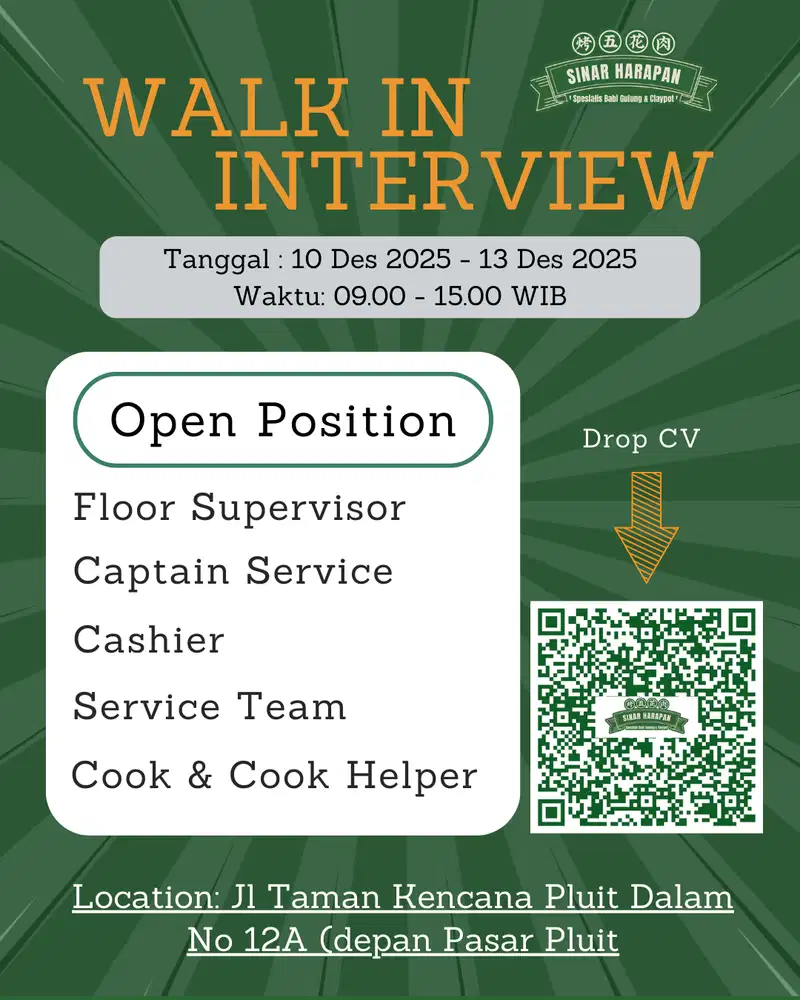 Lowongan Kerja F&B
