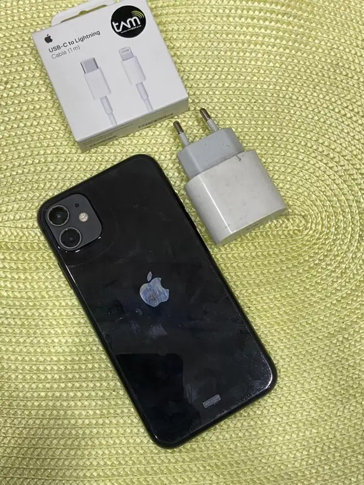 iphone 11 128gb ibox unit adaptor ori + kabel ori