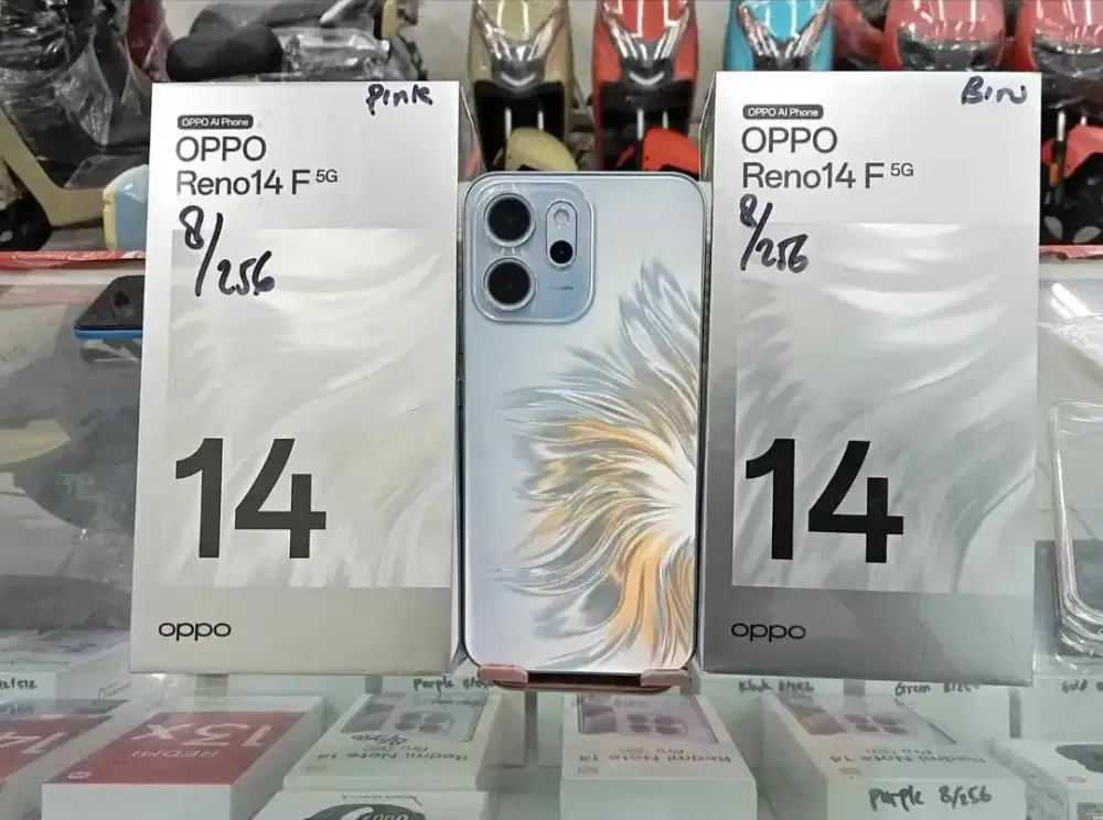 Promo AKHIR TAHUN‼️OPPO RENO 14f 5G(8+8/256) Promo hp baru,segel,murah