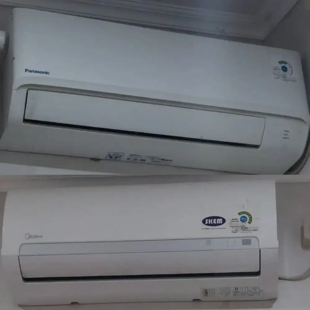 Ac panasonic 3/4 dan midea 1/2 pk terawar