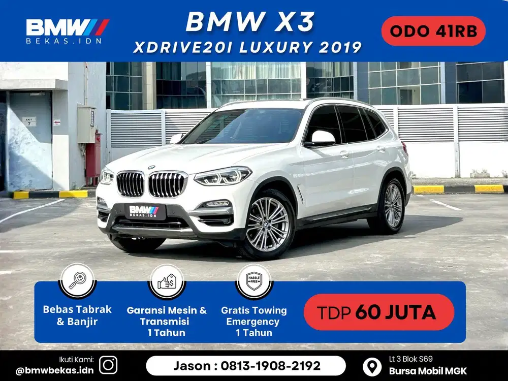 BMW X3 xDrive20i 2019 DP60jt Service Record