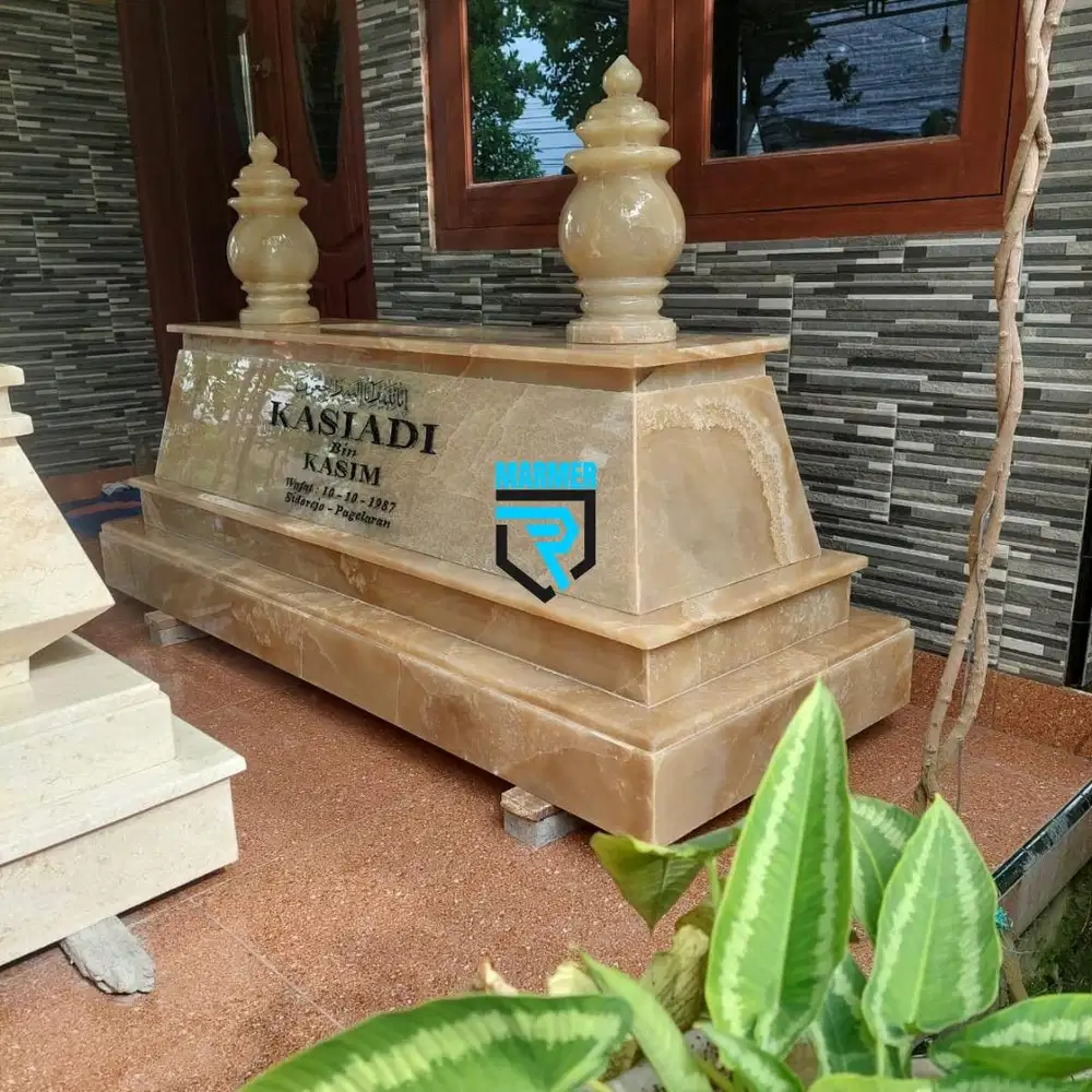 Kijing makam model jawa batu onix mengkilap glossy