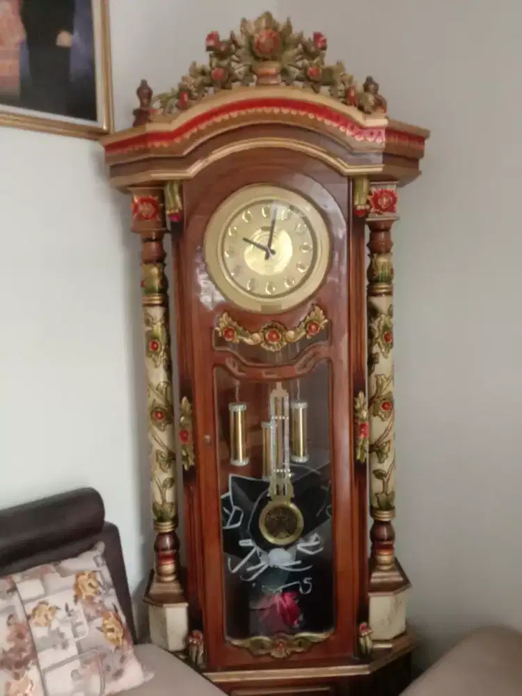 Jam gadang asli kayu jati jepara